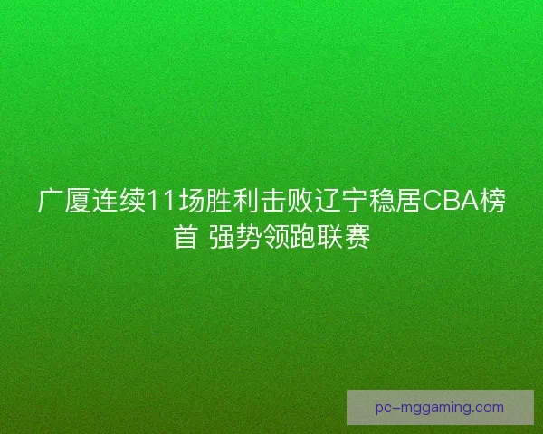 广厦连续11场胜利击败辽宁稳居CBA榜首 强势领跑联赛